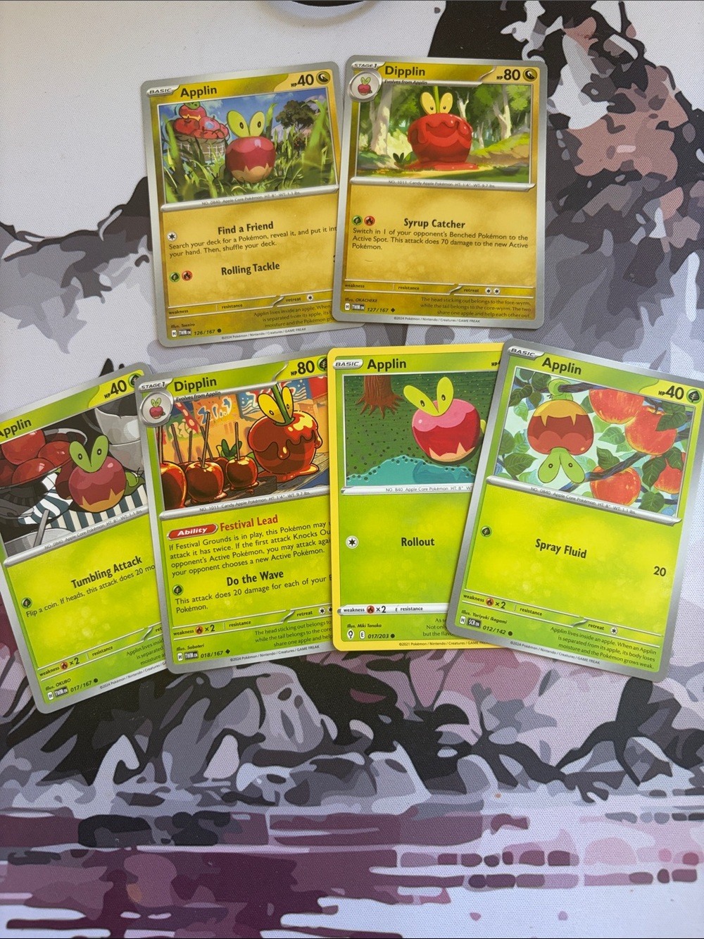 Applin & Dipplin Evolution Lot | 6 Pokémon Cards | ✨5/$25✨
